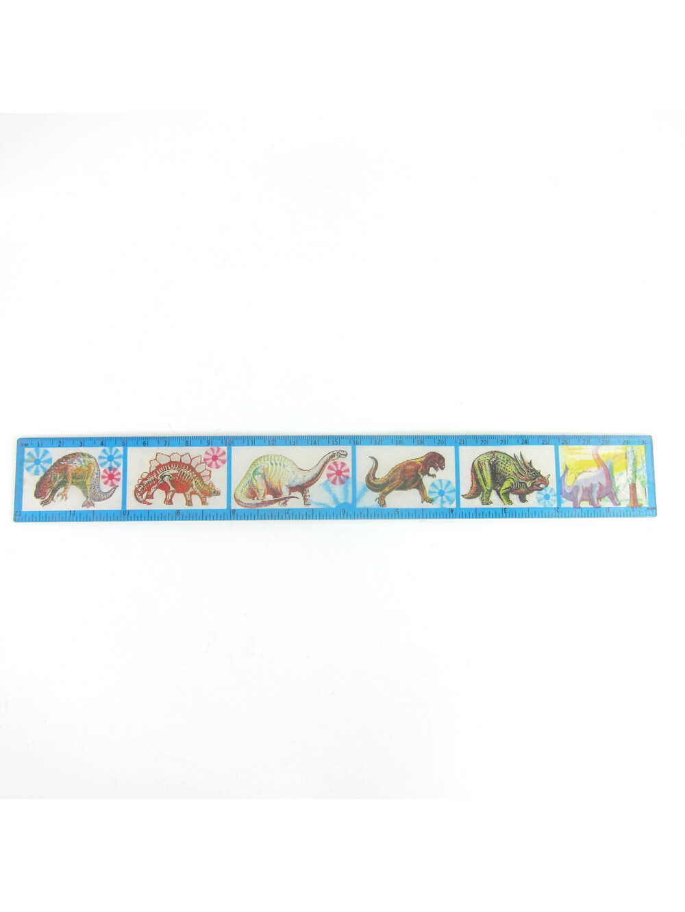 Vintage Dinosaur Skeleton Lenticular 12" Ruler 3D Magic Motion Hologram Taiwan